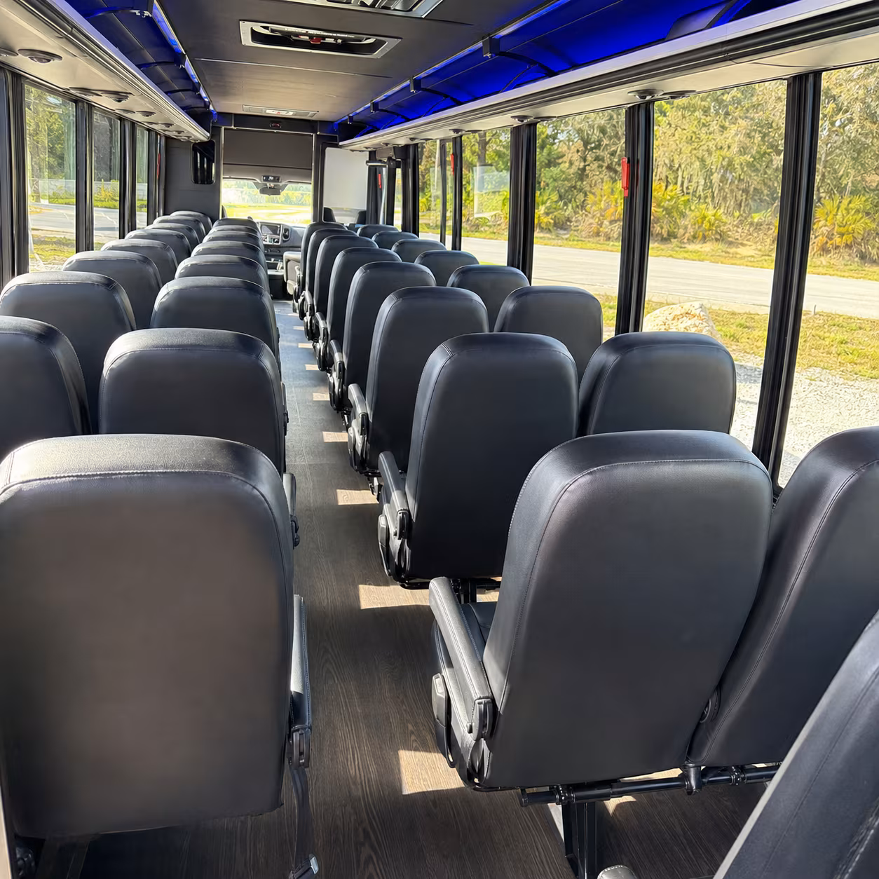 syracuse 25 passenger minibus inside