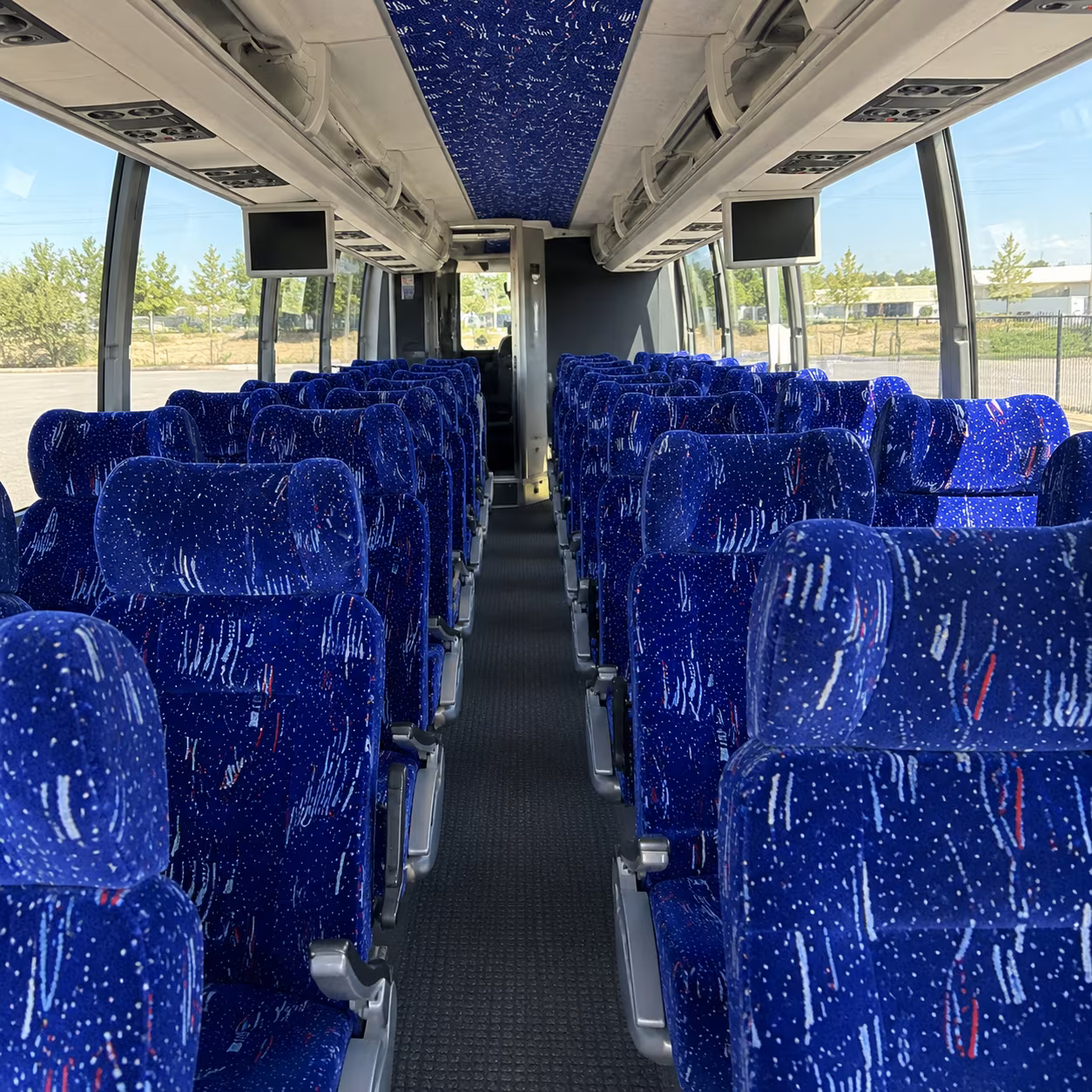 syracuse 54 passenger charter bus interior